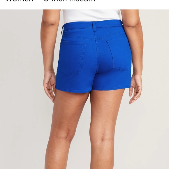 NWT OLD NAVY High-Waisted Wow Jean Shorts for Women -- 3-inch inseam Tanzanite - Picture 6 of 7